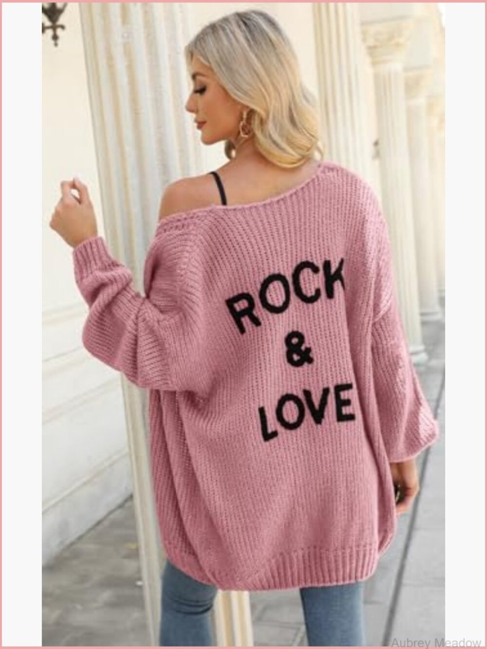 Long Sleeve Open Front Knit Cardigan Soft Loose Draped Sweater Coat - Picture 4 of 7